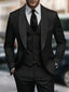 Classic 3 Piece Men's Suit with Regular Fit and Sophisticated Peak Lapel