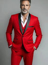 Elegant Classic 3 Piece Men's Suit with Regular Fit and Sophisticated Peak Lapel
