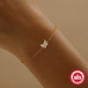 Silver Butterfly Diamond Set Bracelet Handmade Accessories