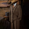 British Style Classic 3 Piece Men's Suit with Regular Fit and Sophisticated Peak Lapel