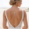 Bridal Wedding Pearl Necklace With Tassel Back Chain