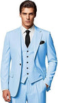 Classic 3 Piece Men's Suit with Regular Fit and Sophisticated Peak Lapel