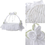 Lace Fabric Wedding Flower Basket, Flower Girl, Flower Basket Bridesmaid Hand Basket, HL-5625