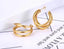 Multilayer Round C-gold Plated Women's Earrings CN38