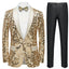 Men's Floral Tuxedo Jacket Embroidery Sequin 3 Color CN445