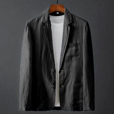 Leisure Men's Long Sleeve Lapel Pocket Business Suit Coat