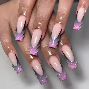 Rhinestone Nails Bling Wedding Press On Nails With Design For Women And Girls CN102