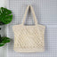 New Women's Woven Straw Beach Bag – Handcrafted open-weave design with breathable lattice pattern