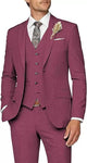 Classic 3 Piece Men's Suit with Regular Fit and Sophisticated Peak Lapel