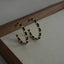 Classic Leather Metal Large Circle Earrings