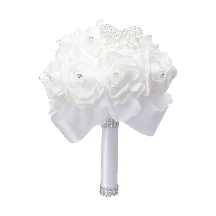 Wedding Flower For The Groom And Bride, Simulated Rose Wedding Bouquet, WF24