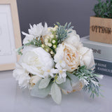 Wedding Flower For The Groom And Bride, Simulated Peony Wedding Bouquet, WF18