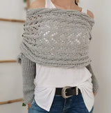 Winter Versatile Double-sided Cold-proof Thickened Warm Shawl Women's Scarf CN382