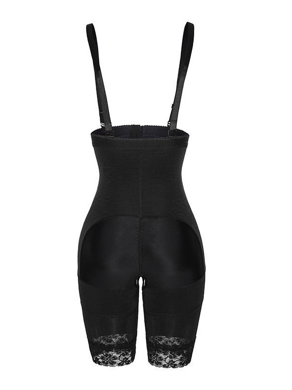 High-end crotchless body-shaping jumpsuit with anti-rolling and anti-slip edges