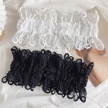 Lace Wide Girdle Buckle Decorative Belt Waist Elastic Girdle