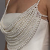 White Wedding Bride Bridesmaid Body Chain Chest Chain