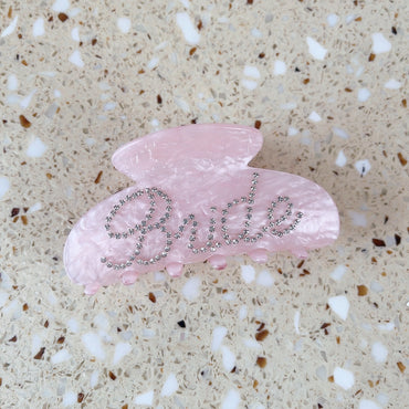 Letter Pearl Grab Clip Elegant Diamond Clip Large Hair Accessories CN396