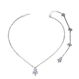 Bridal Wedding Pearl Necklace With Tassel Back Chain
