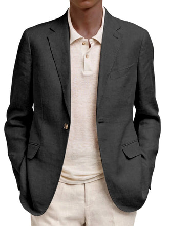 Leisure Men's Long Sleeve Lapel Pocket Business Suit Coat