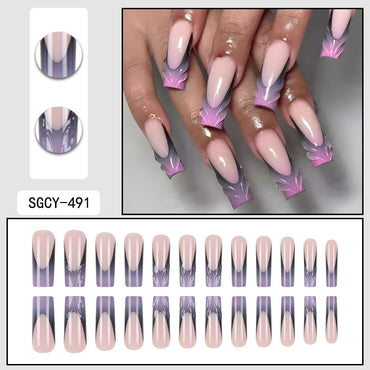 Rhinestone Nails Bling Wedding Press On Nails With Design For Women And Girls CN102