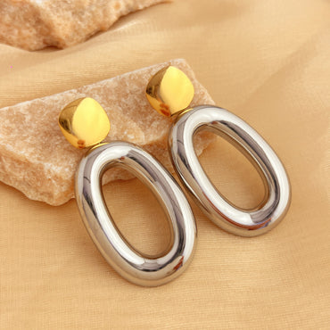 Stainless Gold Silver Color Matching Earrings CN48