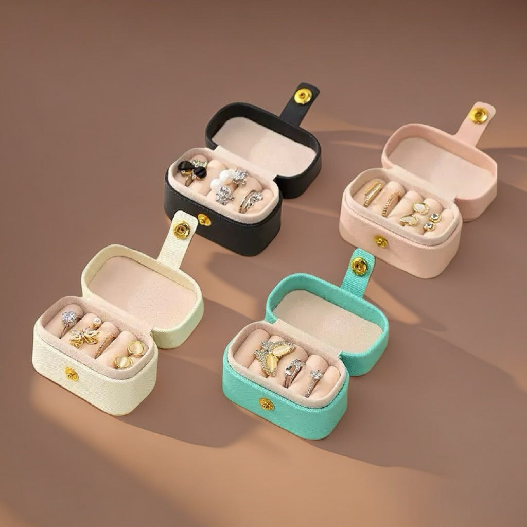 Ring Box Wedding Ring Earring Box Travelling Jewelry Box Random color  CN388