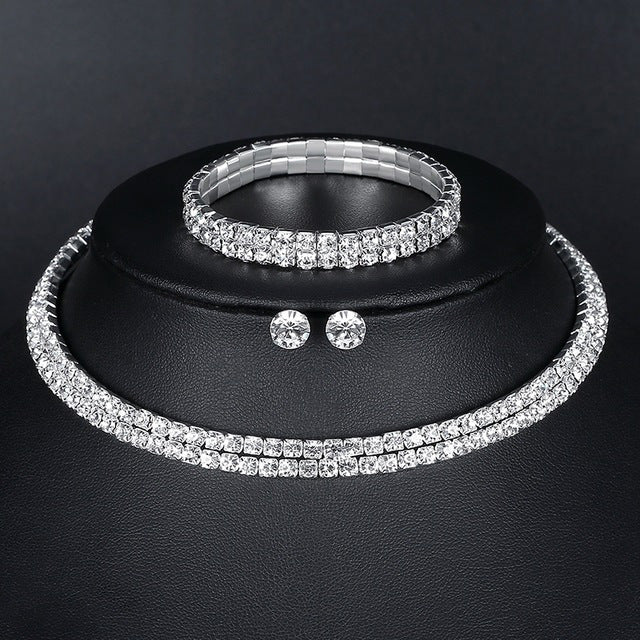 Flash Diamond Tassel Necklace Luxury Dress Accessories Dinner Clavicle Necklace CN166