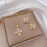 Flash Diamond Tassel Luxury Dress Accessories Dinner Clavicle Necklace Earring CN201