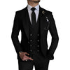 Classic 3 Piece Men's Suit with Regular Fit and Sophisticated Peak Lapel