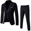 Casual Men's Suit Slim Fit Single Breasted 3 Piece Business Tuxedos