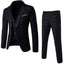Casual Men's Suit Slim Fit Single Breasted 3 Piece Business Tuxedos
