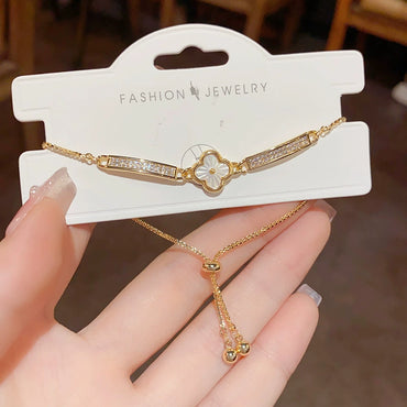 New Elegant Zirconium Shell Flower Bracelet