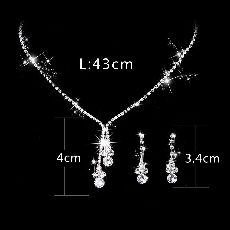 Flash Diamond Tassel Necklace Luxury Dress Accessories Dinner Clavicle Necklace CN167