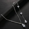 Bridal Wedding Pearl Necklace With Tassel Back Chain