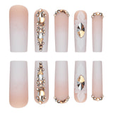Rhinestone Nails Bling Wedding Press On Nails With Design For Women And Girls CN104