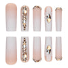 Rhinestone Nails Bling Wedding Press On Nails With Design For Women And Girls CN104