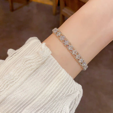 New Full Diamond Geometric Bracelet  Simple