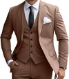 Classic 3 Piece Men's Suit with Regular Fit and Sophisticated Peak Lapel