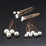 18pc Gold Pearl Hairpin U-shaped Hair Forks CN59