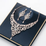 New Pearl Set NecklaceEarrings Two-piece Set for Women's Wedding Party CN35