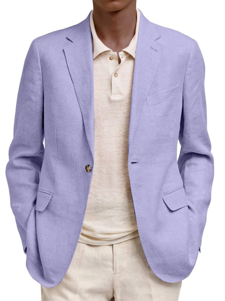 Leisure Men's Long Sleeve Lapel Pocket Business Suit Coat