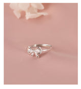 Bow Ring Open Ring Adjustable Luxury Sweet Advanced Ring