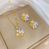 Flash Diamond Tassel Luxury Dress Accessories Dinner Clavicle Necklace Earring CN226