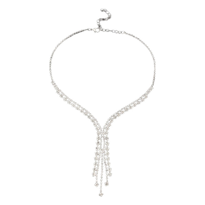 Flash Diamond Tassel Necklace Luxury Dress Accessories Dinner Clavicle Necklace CN07