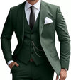 Classic 3 Piece Men's Suit with Regular Fit and Sophisticated Peak Lapel