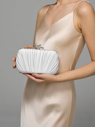 New Pleated Clutch Dinner Bag Ladies Evening Dress Bag Wedding Evening Dress Bag CN36
