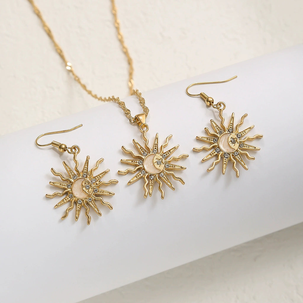 Flash Diamond Tassel Luxury Dress Accessories Dinner Clavicle Necklace Earring