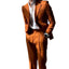 Casual Burnt Orange Business men's trousers 2 Piece Suit