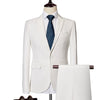 Casual Men's 2 Pieces Mens Suit Regular Fit Notch Lapel Tuxedos (Blazer+Pants)