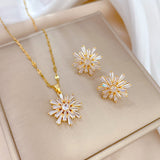 Flash Diamond Tassel Luxury Dress Accessories Dinner Clavicle Necklace Earring CN237